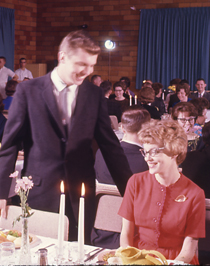 Image of Student banquet in Dining Room ca 1956
